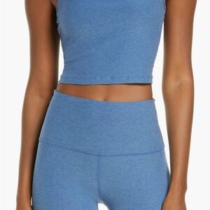 Beyond Yoga Space Dye Crop Tank Washed Denim Size M